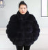 Winter women's Jacket Real Fox fur coat Stand Collar high street Coat real Fox Fur jackets women's coats in promotion WGLUVF FUR